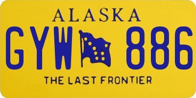 AK license plate GYW886