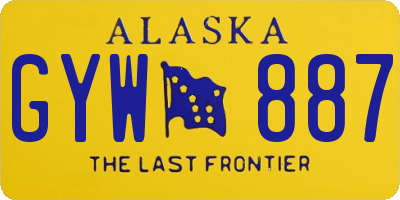 AK license plate GYW887