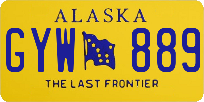 AK license plate GYW889