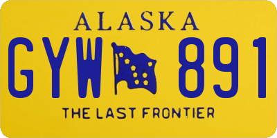 AK license plate GYW891