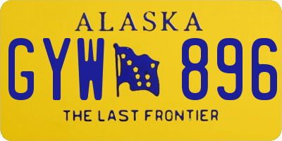 AK license plate GYW896