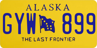 AK license plate GYW899