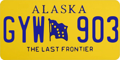 AK license plate GYW903