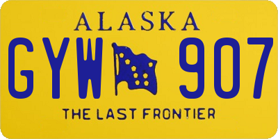 AK license plate GYW907