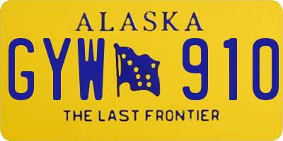 AK license plate GYW910