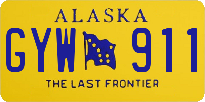 AK license plate GYW911