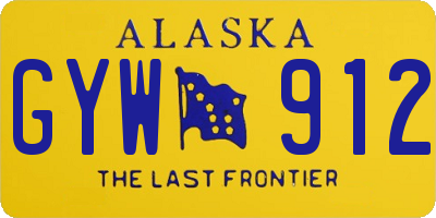AK license plate GYW912