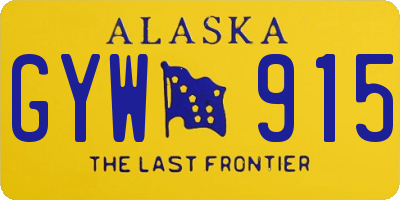 AK license plate GYW915