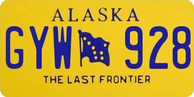 AK license plate GYW928