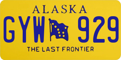 AK license plate GYW929