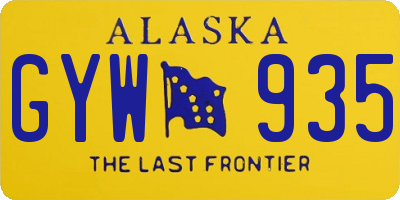 AK license plate GYW935
