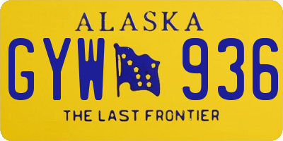 AK license plate GYW936