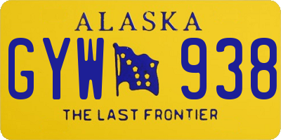 AK license plate GYW938