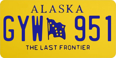 AK license plate GYW951
