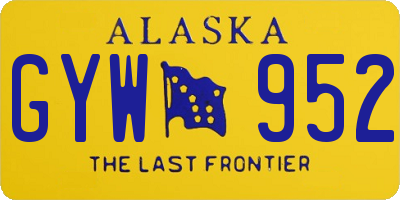 AK license plate GYW952