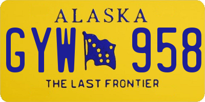 AK license plate GYW958