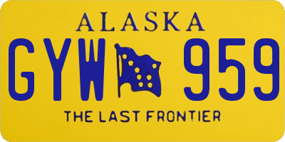 AK license plate GYW959