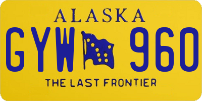 AK license plate GYW960