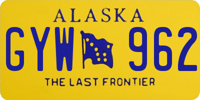 AK license plate GYW962