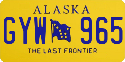 AK license plate GYW965
