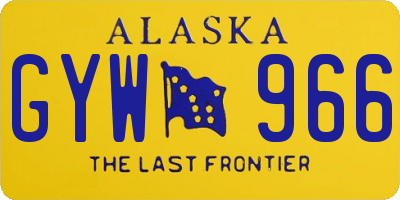 AK license plate GYW966