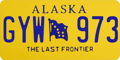 AK license plate GYW973