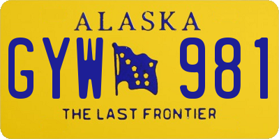 AK license plate GYW981