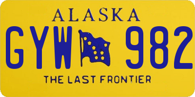 AK license plate GYW982