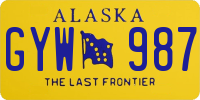 AK license plate GYW987