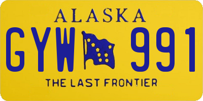 AK license plate GYW991
