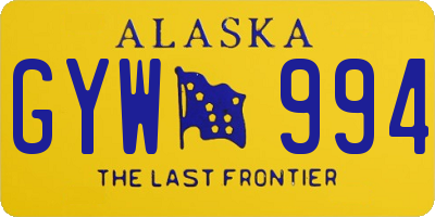AK license plate GYW994