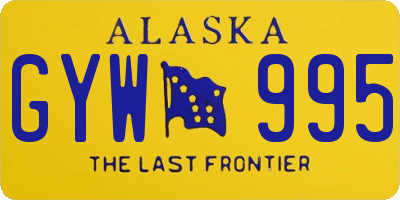 AK license plate GYW995