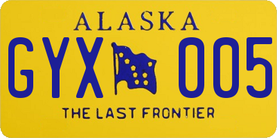 AK license plate GYX005