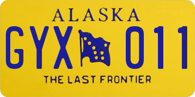 AK license plate GYX011