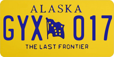 AK license plate GYX017