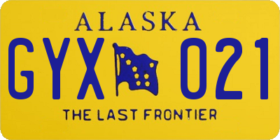 AK license plate GYX021