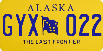 AK license plate GYX022