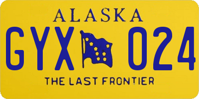 AK license plate GYX024