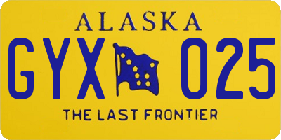 AK license plate GYX025