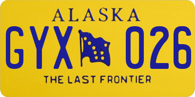 AK license plate GYX026