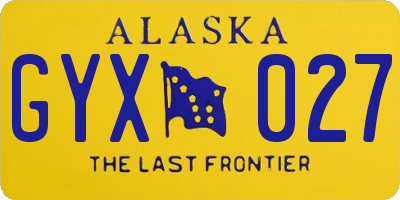 AK license plate GYX027
