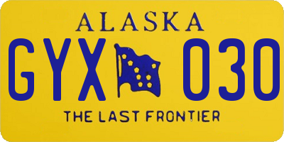 AK license plate GYX030