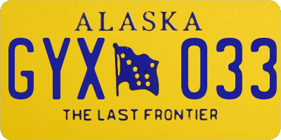 AK license plate GYX033