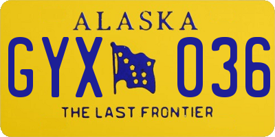 AK license plate GYX036