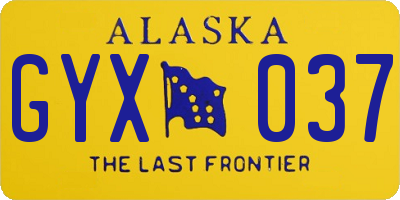 AK license plate GYX037