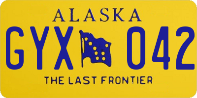 AK license plate GYX042