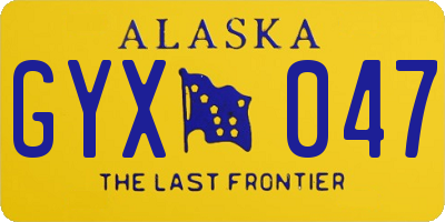 AK license plate GYX047