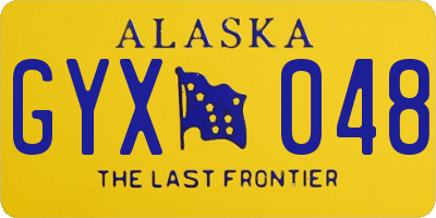 AK license plate GYX048