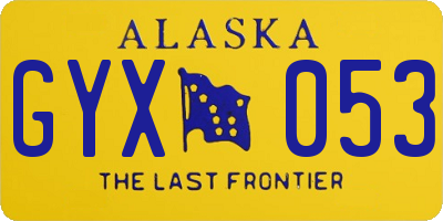 AK license plate GYX053