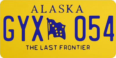 AK license plate GYX054